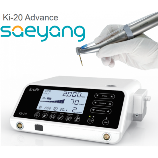 Fisiodispensador Saeyang Krafit KI-20 Advance LED-64013-Saeyang-PHYSIODISPENSERS Endomotors Máquinas elétricas para hardware manicure e pedicure com a ajuda de cortadores, bicos, tampas