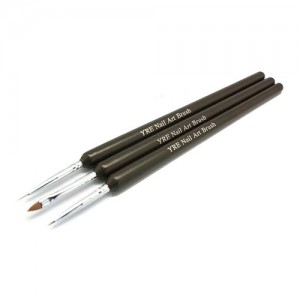 Set of 3 brushes for painting (black pen)