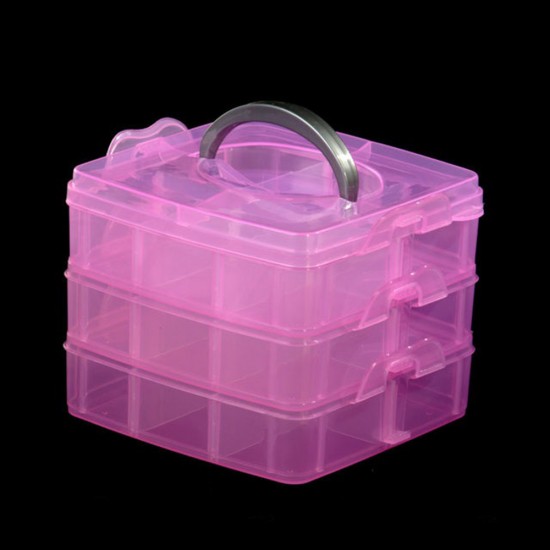 Transformador de caixa de plástico pequeno. Cor aleatória-18971-Китай-Porta-copos e organizadores