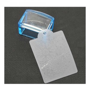 Sello de silicona para estampar (cuadrado/transparente)