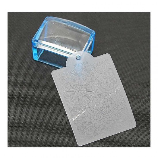 Silicone stamp for stamping (square/transparent), 58642, Nails,  Health and beauty. All for beauty salons,All for a manicure ,Nails, buy with worldwide shipping