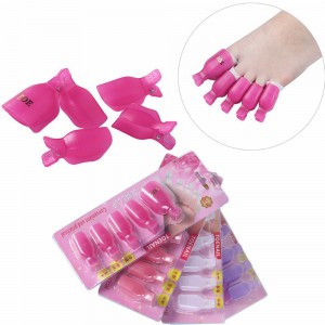  Set of plastic clips for removing gel polish for TOES 5 pcs.