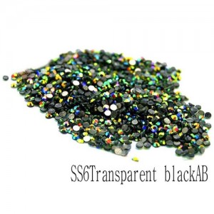  Swarovski kristallen (SS6Transparant zwartAB) 1440st