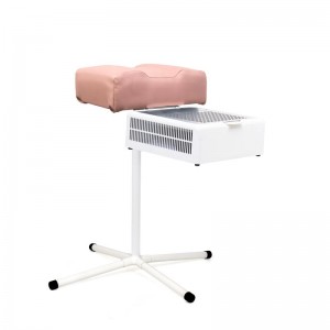 Pedicure stand with portable dust collector Teri 800 M,footrest with cream-colored pillow,HEPA filter,manicure hood 80 W