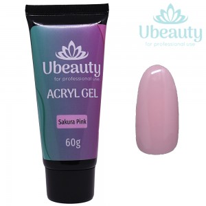 Acrylic gel UBEAUTY, Sakura Pink / Pink (Sakura). 60 ml tube