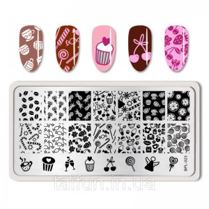  Plaque d'estampage Born Pretty Candy Nail BP-L023