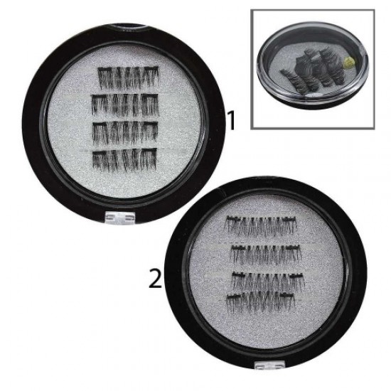 Eyelashes with two magnets-60008-China-Eyebrows and lashes