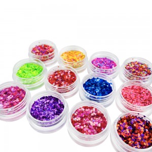  Un ensemble de PETITS hexagones multicolores 12 pots