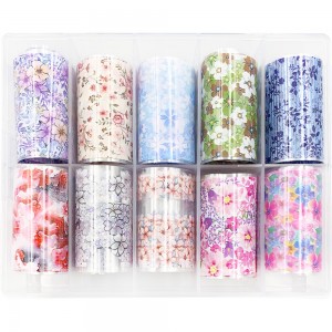  Set of wide foil for nail design 50 cm 10 pcs AUTUMN, MAS087