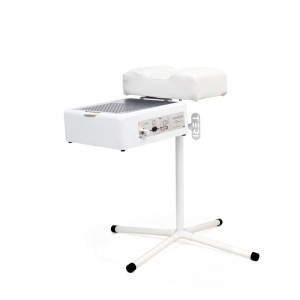 Teri 800 M professional extractor kit and white footrest, pedicure tripod, waterproof HEPA filter, nail dust collector