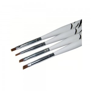  Set of gel brushes with WHITE handles Zebra 4 pcs. B-7