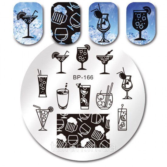 Stem plate Born Pretty BP-166, 63911, Stamping Born Pretty,  Health and beauty. All for beauty salons,All for a manicure ,Decor and nail design, buy with worldwide shipping