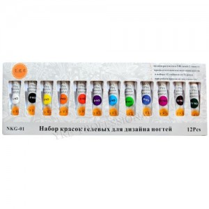  Pintura gel 5ml 12 colores