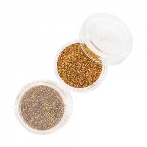 Glitter in a jar DARK GOLD Full to the brim convenient for the master container Factory packed Particles 1/128 inch