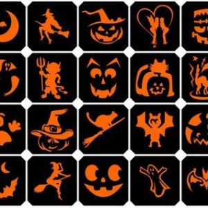  Juego de plantillas de tatuaje bio de Helloween 20 piezas