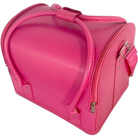 Mala de manicure de couro ecológico 25*30*24 cm rosa suave, MAS1150-17511-Trend-Malas de mestre, bolsas de manicure, bolsas de cosméticos