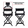Aluminiowe krzesło składane z zagłówkiem, dla wizażystki i wizażystki, podnóżek, krzesło transformatorowe, praktyczne-57140-Поставщик-Fotele mistrzów