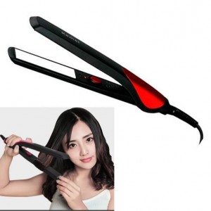 Plancha KM 19108, mango ergonómico, plancha para cabello rebelde, rizador