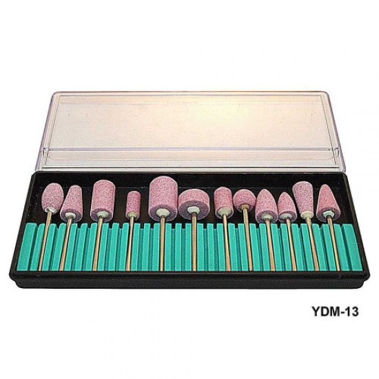 Boquilla para enrutador 12 piezas en un conjunto (piedra/rosa)-59423-China-Consejos para manicura
