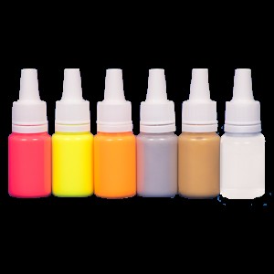  set of paints for fishing tackle JVR FLUO, silver & gold