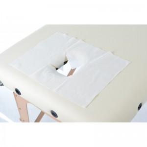 Massage table napkin with hole (Y) Polix PRO MED 40*35cm (50pcs / pack) from spunbond (4823098704300)