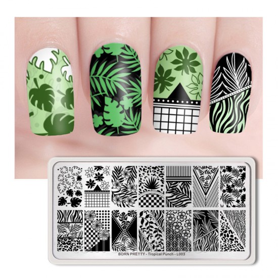 Stamping plate Tropical Punch-L003-63893-Born pretty-Stamping Born Pretty