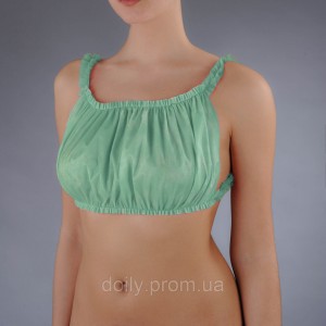 Elastische bustier met kleedje ruche in spunbond, 10st.