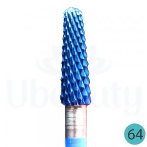 Fresa de metal duro #64 formato de cone serrilhado azul