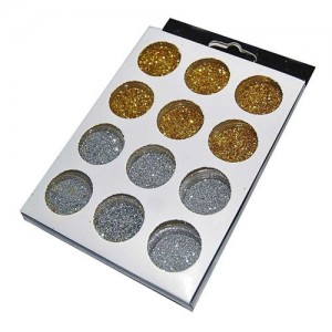  Decor set 12pcs sand (6 gold/6 silver)