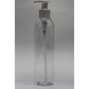  Uma garrafa transparente com bico longo de 250 ml 