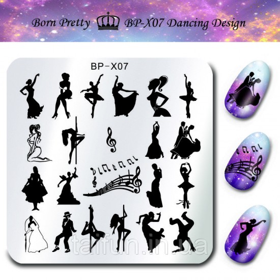 Stamp plate Born Pretty Girl Image BP-X07, 63809, Stamping Born Pretty,  Health and beauty. All for beauty salons,All for a manicure ,Decor and nail design, buy with worldwide shipping