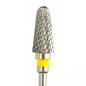 Carbide cutter Cone notch Superfine, cutter for manicure and pedicure, yellow, Callus treatment
