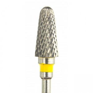 Cortador de carboneto Cone notch Superfino, cortador para manicure e pedicure, amarelo, tratamento de calos