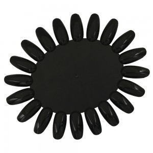 Чёрный овальный планшет-ромашка на 20 ногтей ,MAS040KOD-П011323/Н-(1621)