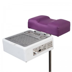 Pedicure footrest stand for Teri Turbo M with purple pillow