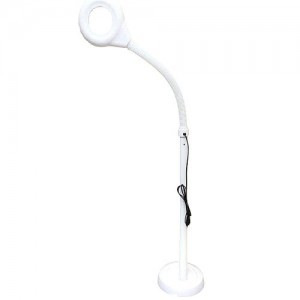 Lamp magnifier LED floor lamp with illumination for LED cosmetology on a round stand 12cm