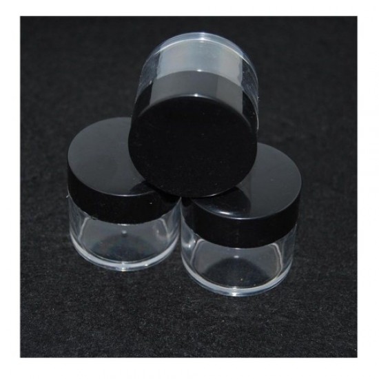 Transparent jar 30g black lid, 57477, Containers, shelves, stands,  Health and beauty. All for beauty salons,Furniture ,Stands and organizers, buy with worldwide shipping