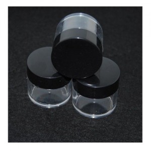  Tarro transparente 30g tapa negra