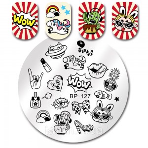 Placas para estampagem Born Pretty Plate BP-127