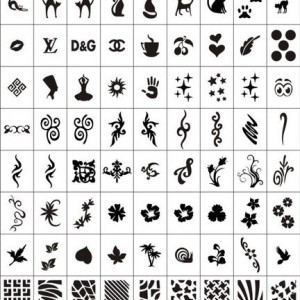 Stencils-stickers for nail art No. 4