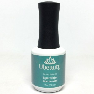 Thick rubber base for gel Polish Ubeauty Super rubber base 15 ml without sticky layer