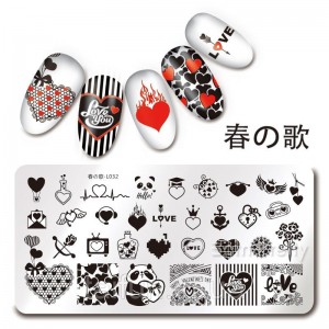 Placa de carimbo Born Pretty Harunouta Valentines Day L-032