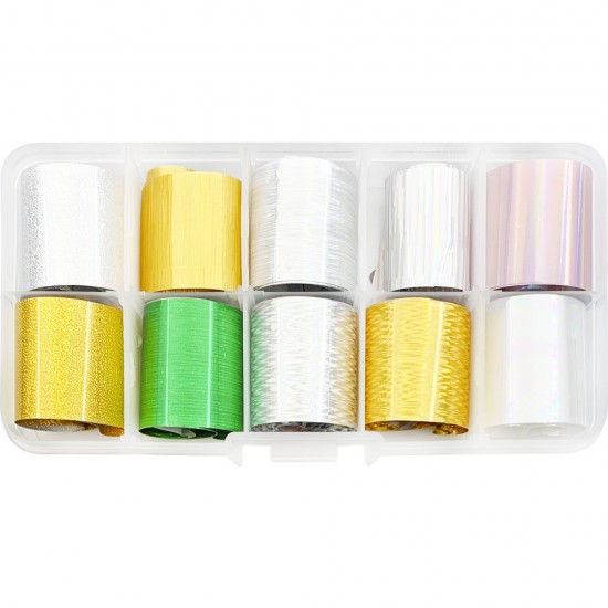 Foil set for nail art 50 cm 10 PCs multi-COLORED SAND, MAS078, 17674, Foil,  Health and beauty. All for beauty salons,All for a manicure ,All for nails, buy with worldwide shipping