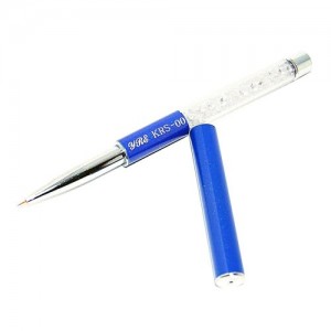 Кисть для рисования 5мм (складная синяя ручка с декором)