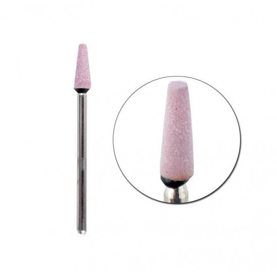 Bocal corindo cone arredondado pedra rosa-32881-Baehr-dicas para manicure