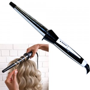 Curling iron Kemei KM 755 conical, for professional use, medium-sized curls with basal volume