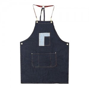  Denim apron with pocket