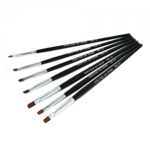  Set of 7 brushes for Chinese painting (black handle)