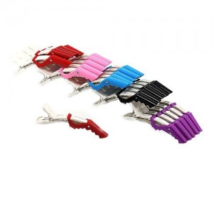 Hair clip 5pcs plastic (crocodile)