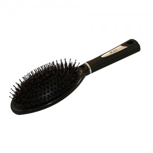  Massage comb oval with bristles (black)